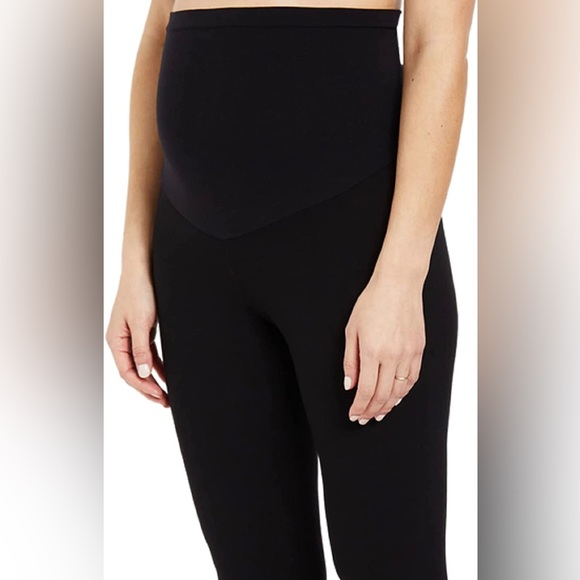 Motherhood Maternity Women's Stretch Full Length Belly Leggings, Black, Size: XL - Picture 4 of 6